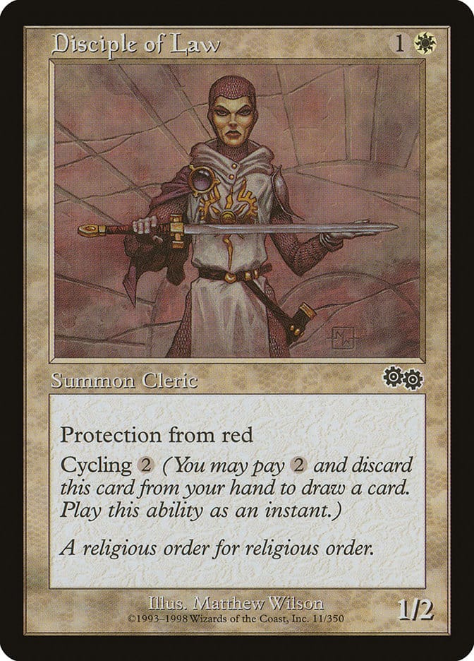 Disciple of Law [Urza's Saga] Magic: The Gathering
