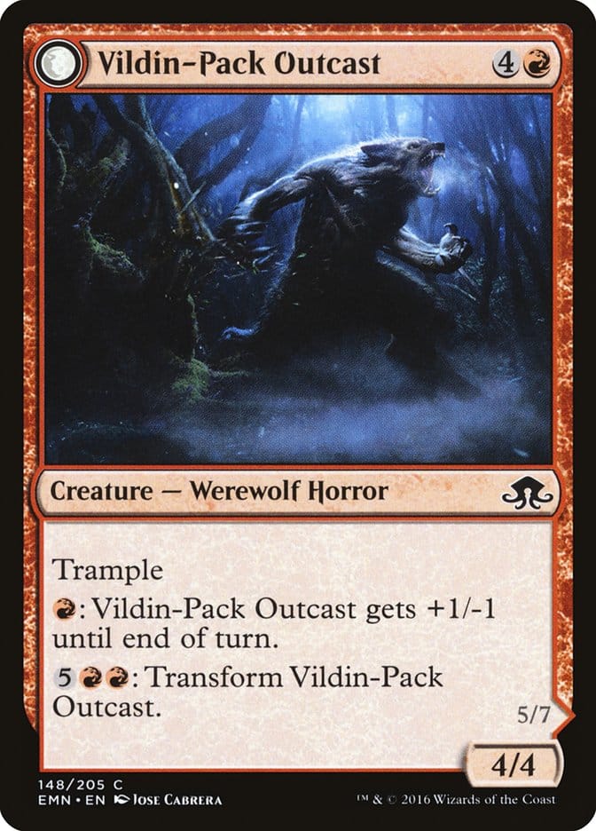 Vildin-Pack Outcast // Dronepack Kindred [Eldritch Moon] Magic: The Gathering