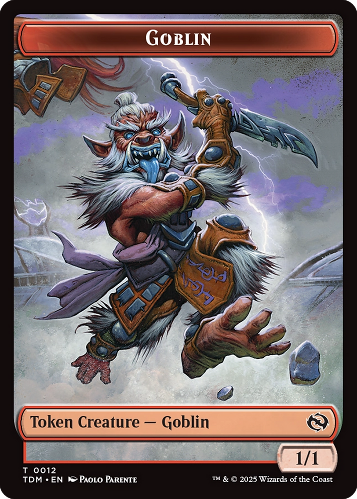 Goblin // Solider (0004) Double-Sided Token [Tarkir: Dragonstorm Commander Tokens] Magic: The Gathering