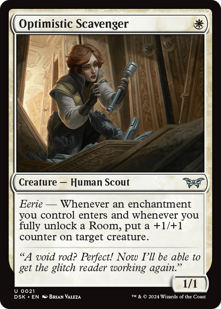 Optimistic Scavenger (0021) [Duskmourn: House of Horror] Magic: The Gathering
