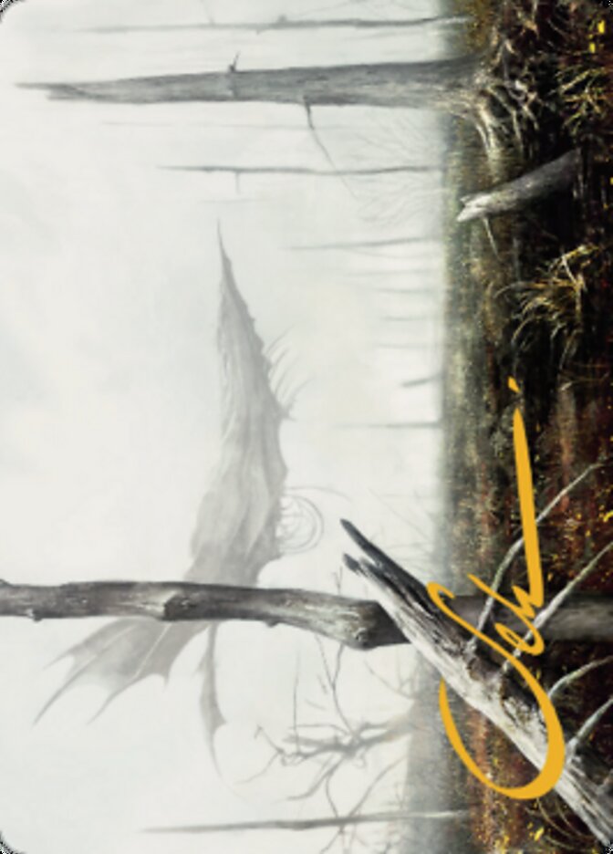 Swamp Art Card (Gold-Stamped Signature) [Dominaria United Art Series] Magic: The Gathering
