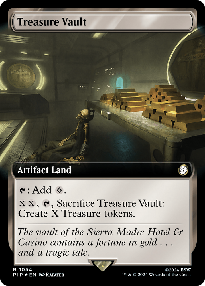 Treasure Vault (Extended Art) (Surge Foil) [Fallout] Magic: The Gathering