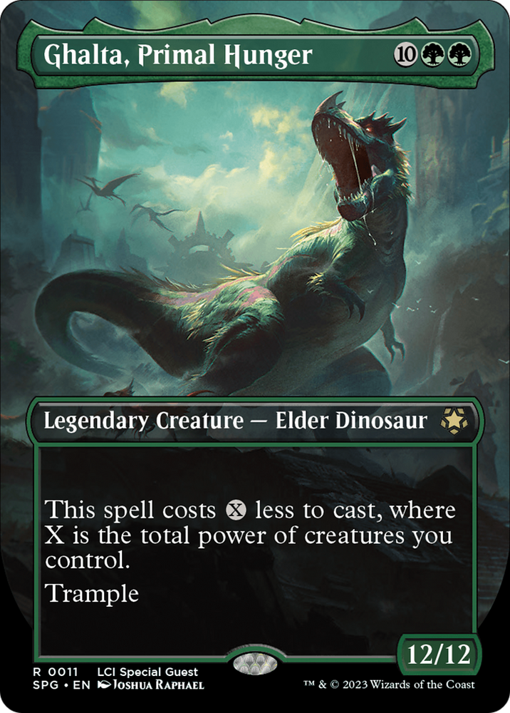 Ghalta, Primal Hunger (Borderless) [The Lost Caverns of Ixalan Special Guests] Magic: The Gathering