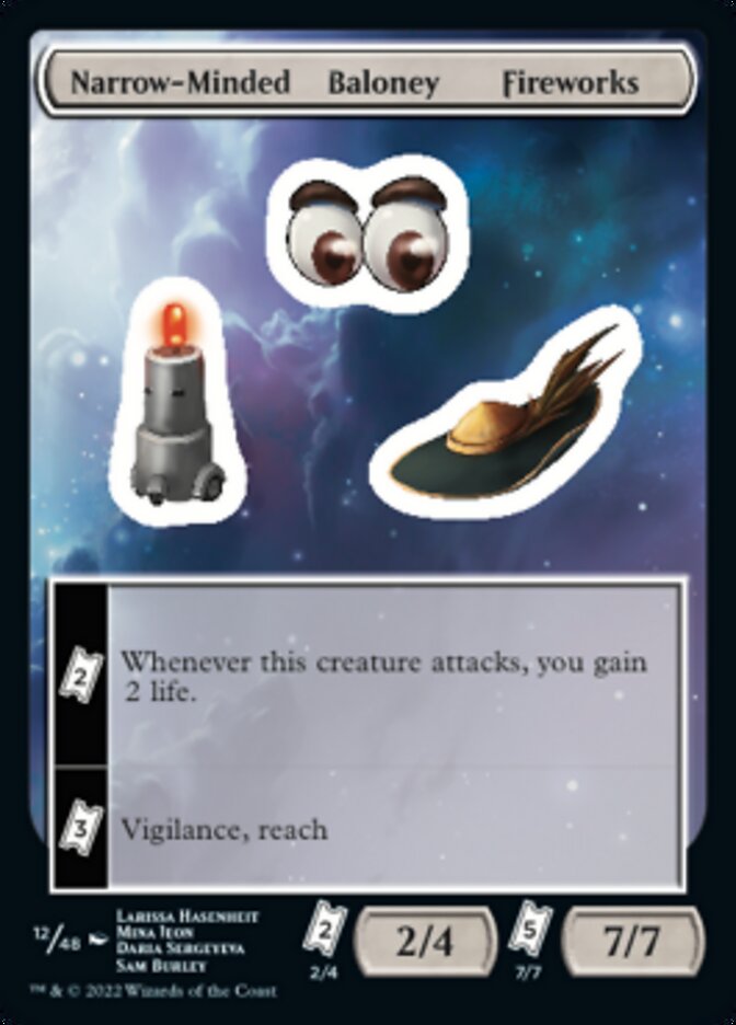 Narrow-Minded Baloney Fireworks [Unfinity Stickers] Magic: The Gathering