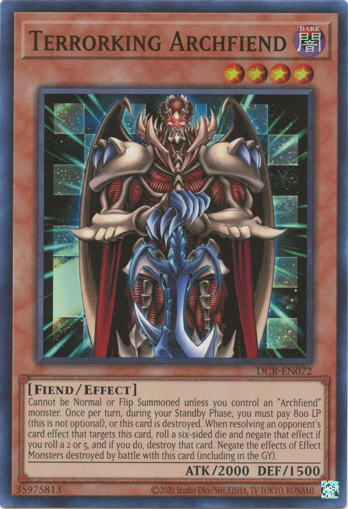 Terrorking Archfiend (25th Anniversary) [DCR-EN072] Super Rare - Yugioh Cards For Your TCG Needs!