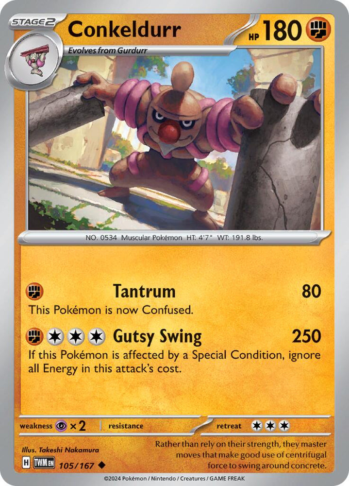 Conkeldurr (105/167) [Scarlet & Violet: Twilight Masquerade] Pokémon