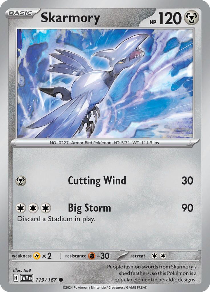 Skarmory (119/167) [Scarlet & Violet: Twilight Masquerade] Pokémon