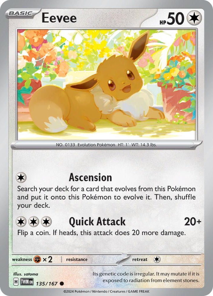 Eevee (135/167) [Scarlet & Violet: Twilight Masquerade] Pokémon