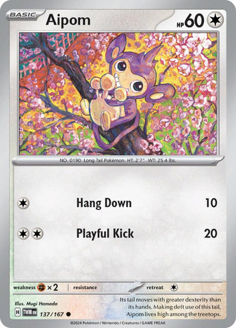 Aipom (137/167) [Scarlet & Violet: Twilight Masquerade] Pokémon
