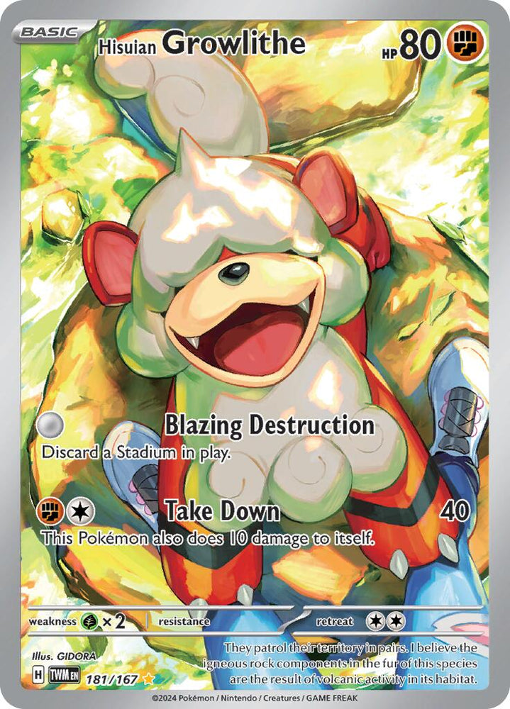 Hisuian Growlithe (181/167) [Scarlet & Violet: Twilight Masquerade] Pokémon