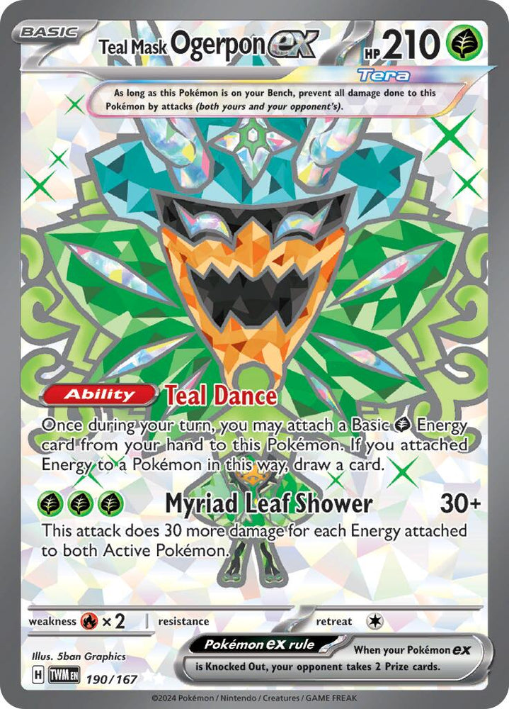 Teal Mask Ogerpon ex (190/167) [Scarlet & Violet: Twilight Masquerade] Pokémon