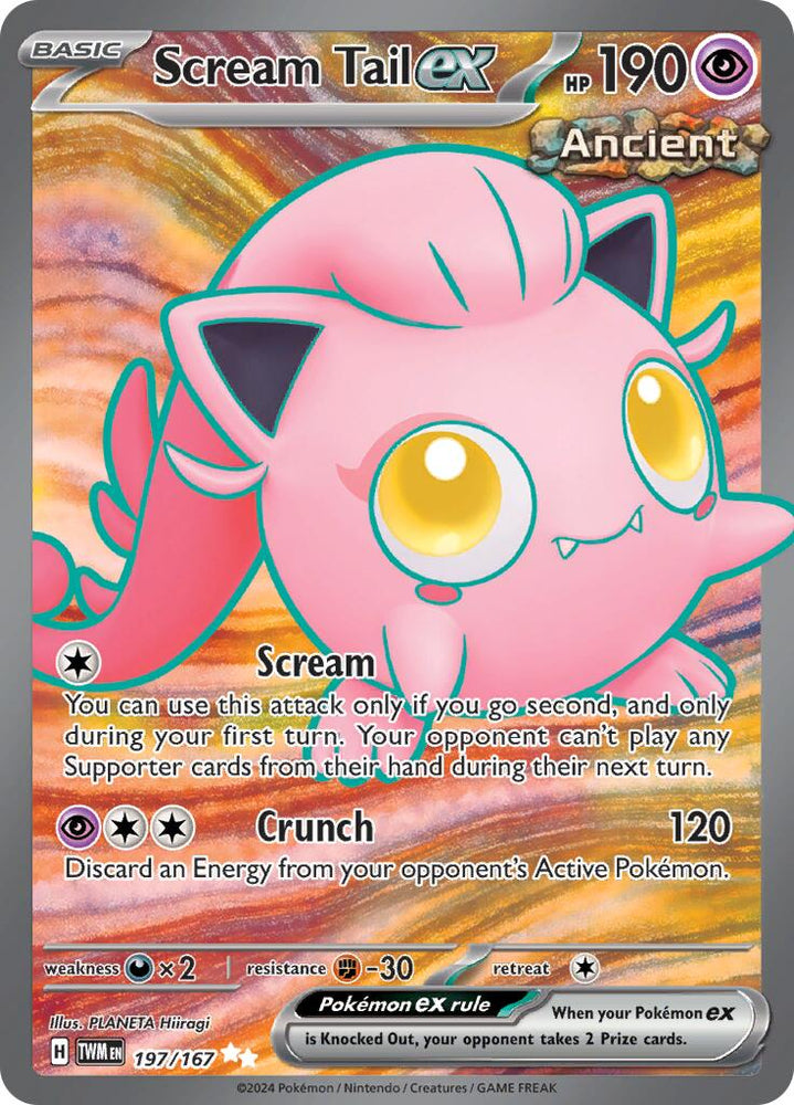 Scream Tail ex (197/167) [Scarlet & Violet: Twilight Masquerade] Pokémon
