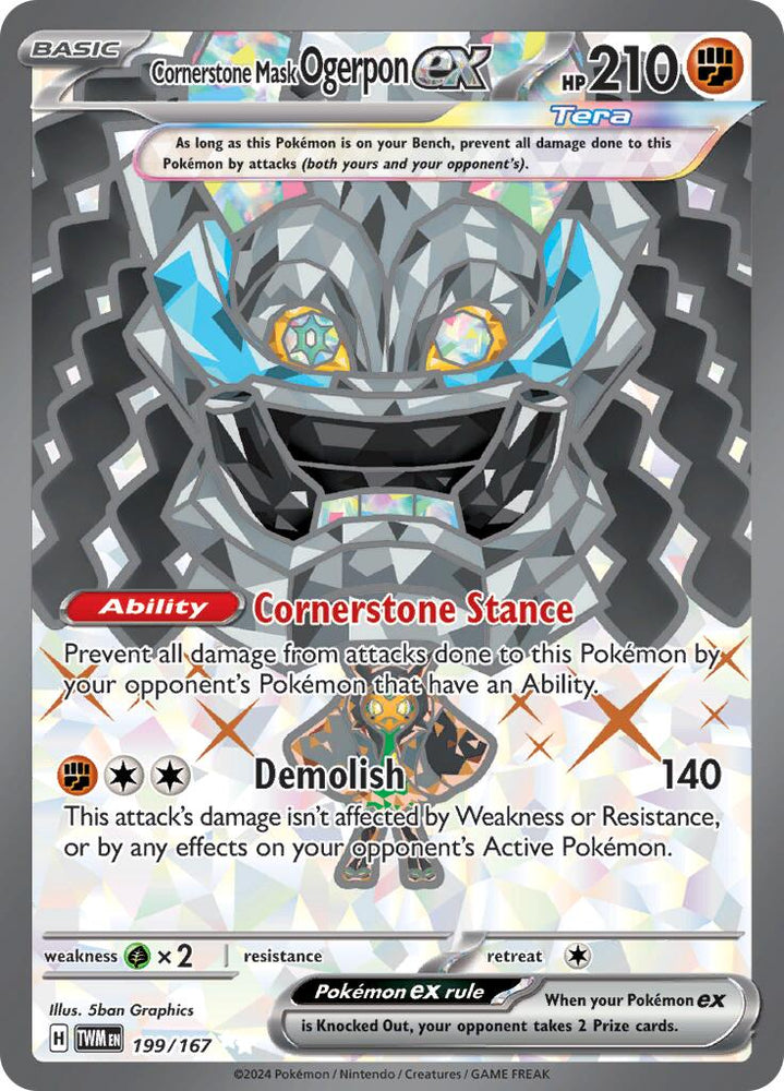 Cornerstone Mask Ogerpon ex (199/167) [Scarlet & Violet: Twilight Masquerade] Pokémon