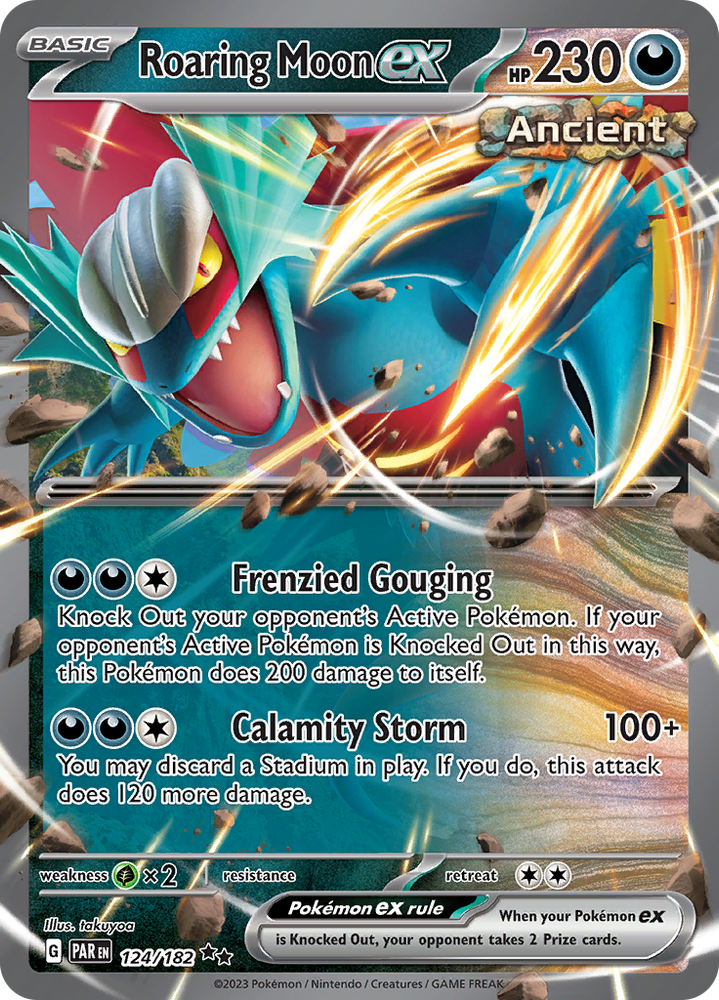 Roaring Moon ex (124/182) [Scarlet & Violet: Paradox Rift] Pokémon