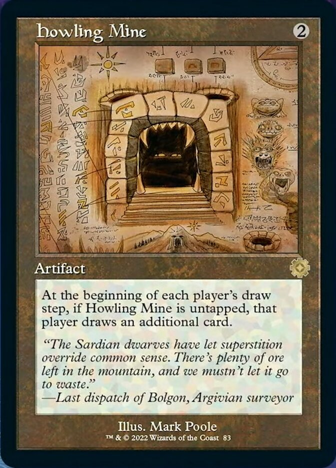 Howling Mine (Retro Schematic) [The Brothers' War Retro Artifacts] Magic: The Gathering