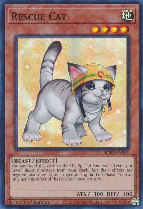 Rescue Cat (Alternate Art) [RA02-EN001] Super Rare - Yugioh Cards For Your TCG Needs!