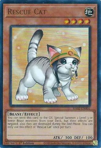Rescue Cat (Alternate Art) [RA02-EN001] Ultra Rare - Yugioh Cards For Your TCG Needs!