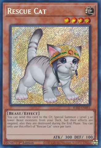 Rescue Cat (Alternate Art) [RA02-EN001] Secret Rare - Yugioh Cards For Your TCG Needs!