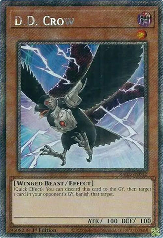 D.D. Crow (Platinum Secret Rare) [RA02-EN002] Platinum Secret Rare - Yugioh Cards For Your TCG Needs!