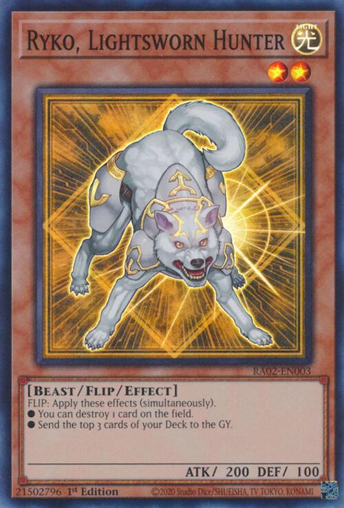 Ryko, Lightsworn Hunter [RA02-EN003] Super Rare - Yugioh Cards For Your TCG Needs!