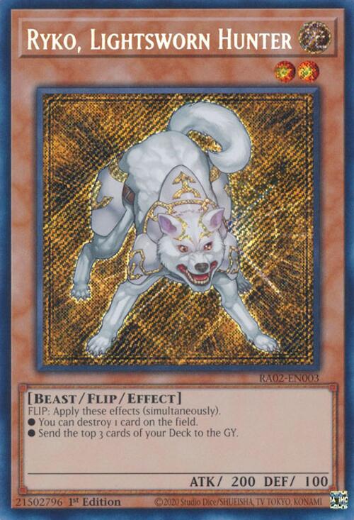 Ryko, Lightsworn Hunter (Secret Rare) [RA02-EN003] Secret Rare - Yugioh Cards For Your TCG Needs!