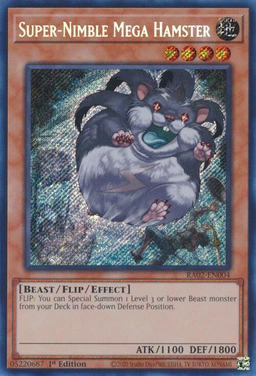 Super-Nimble Mega Hamster [RA02-EN004] Secret Rare - Yugioh Cards For Your TCG Needs!