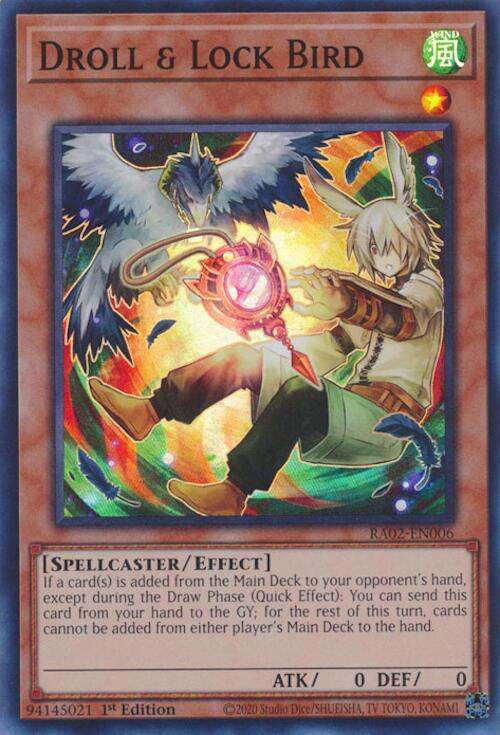 Droll & Lock Bird (Alternate Art) [RA02-EN006] Super Rare - Yugioh Cards For Your TCG Needs!