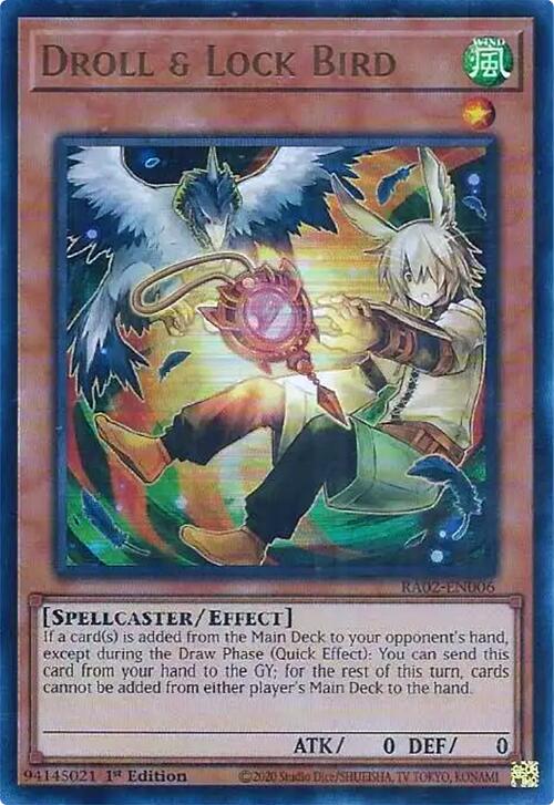 Droll & Lock Bird (Alternate Art) [RA02-EN006] Ultra Rare - Yugioh Cards For Your TCG Needs!