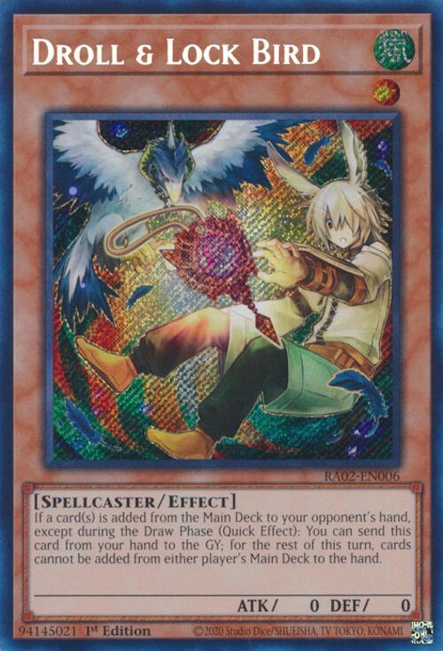Droll & Lock Bird (Alternate Art) [RA02-EN006] Secret Rare - Yugioh Cards For Your TCG Needs!