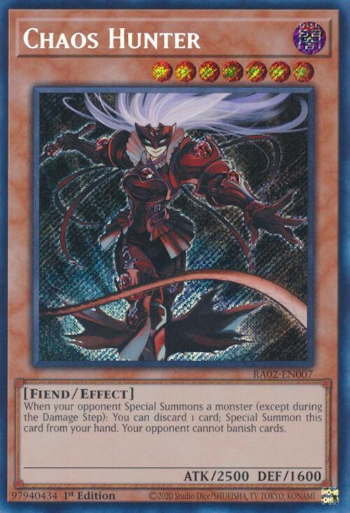 Chaos Hunter (Secret Rare) [RA02-EN007] Secret Rare - Yugioh Cards For Your TCG Needs!