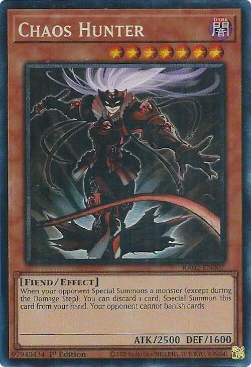 Chaos Hunter (PCR) [RA02-EN007] Prismatic Collector's Rare - Yugioh Cards For Your TCG Needs!