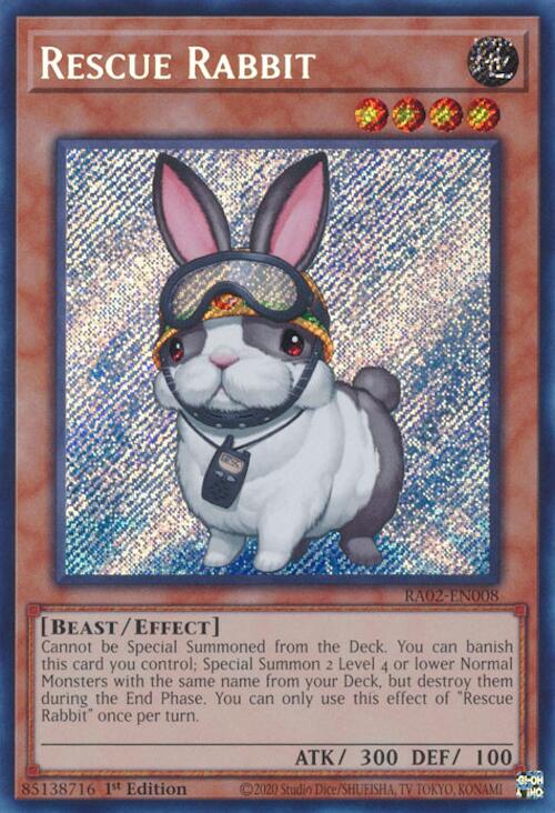 Rescue Rabbit [RA02-EN008] Secret Rare - Yugioh Cards For Your TCG Needs!