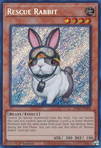 Rescue Rabbit [RA02-EN008] Secret Rare - Yugioh Cards For Your TCG Needs!