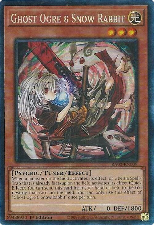 Ghost Ogre & Snow Rabbit (Alternate Art) [RA02-EN009] Prismatic Collector's Rare - Yugioh Cards For Your TCG Needs!