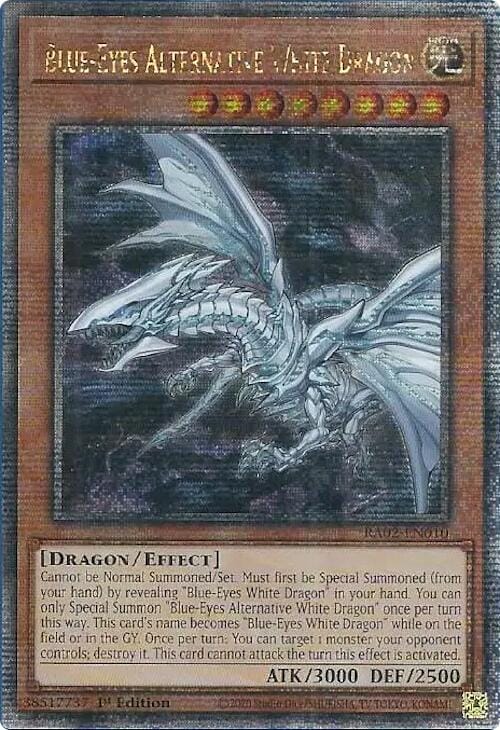 Blue-Eyes Alternative White Dragon (Quarter Century Secret Rare) [RA02-EN010] - Yugioh Cards For Your TCG Needs!