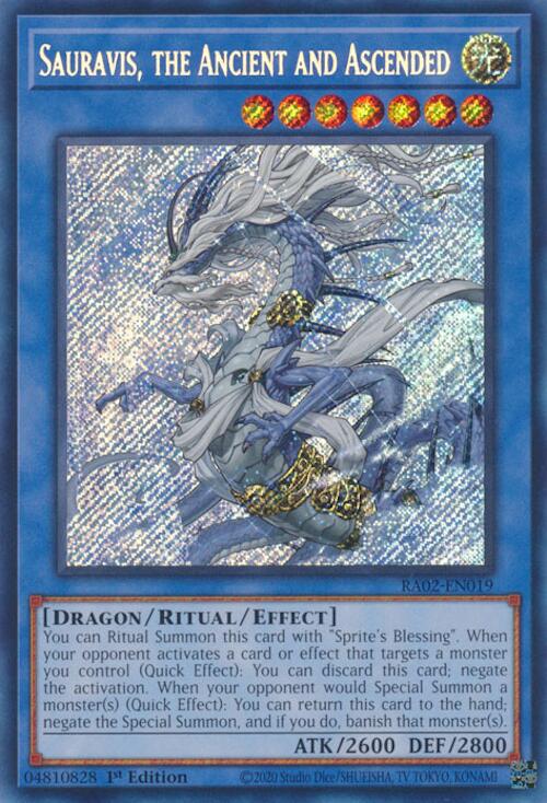 Sauravis, the Ancient and Ascended (Secret Rare) [RA02-EN019] Secret Rare - Yugioh Cards For Your TCG Needs!
