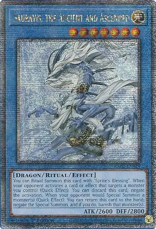 Sauravis, the Ancient and Ascended (Quarter Century Secret Rare) [RA02-EN019] Quarter Century Secret Rare - Yugioh Cards For Your TCG Needs!