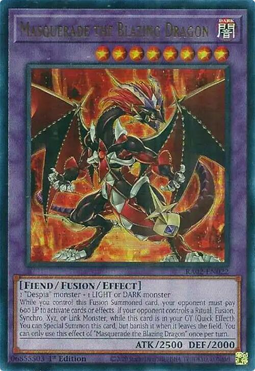 Masquerade the Blazing Dragon [RA02-EN022] Ultra Rare - Yugioh Cards For Your TCG Needs!