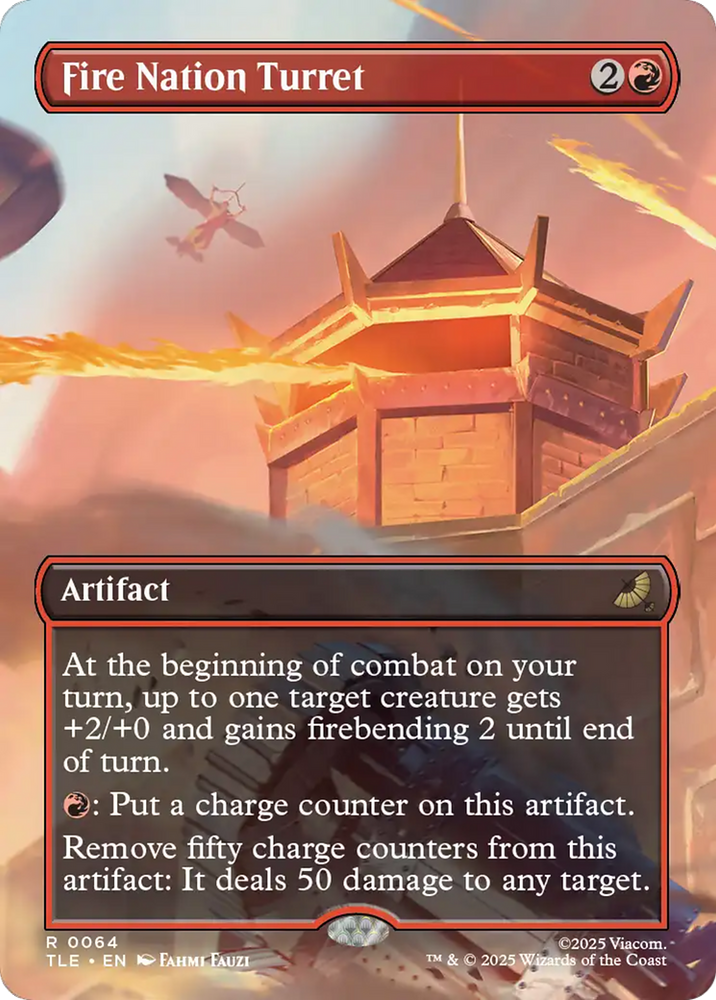 Fire Nation Turret (Borderless) [Avatar: The Last Airbender: Eternal-Legal] Magic: The Gathering