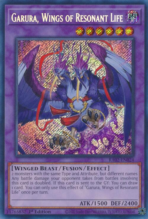Garura, Wings of Resonant Life (Secret Rare) [RA02-EN024] Secret Rare - Yugioh Cards For Your TCG Needs!