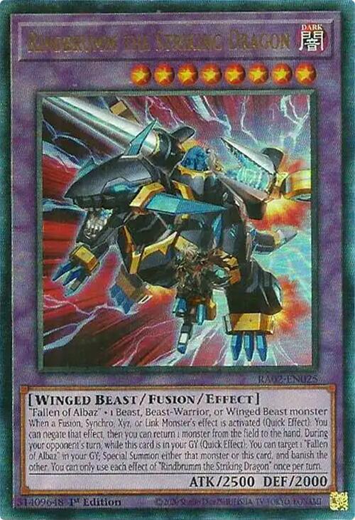 Rindbrumm the Striking Dragon (PUR) [RA02-EN025] Prismatic Ultimate Rare - Yugioh Cards For Your TCG Needs!