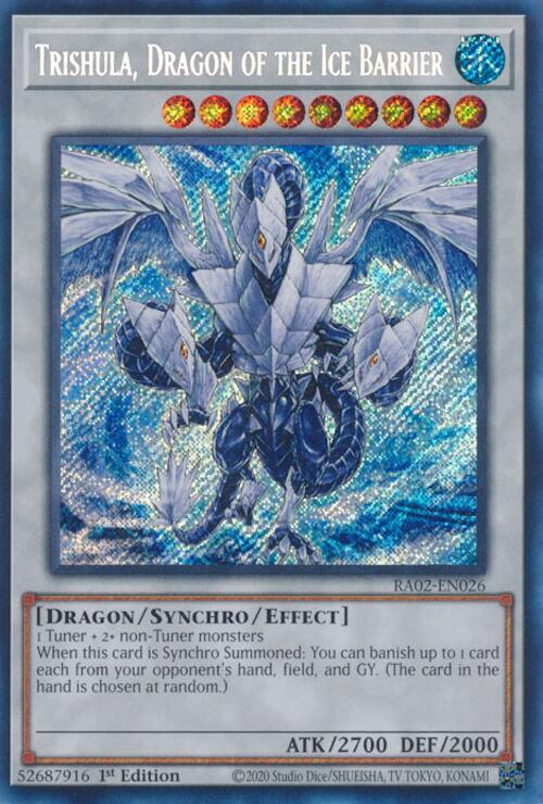 Trishula, Dragon of the Ice Barrier (Secret Rare) [RA02-EN026] Secret Rare - Yugioh Cards For Your TCG Needs!
