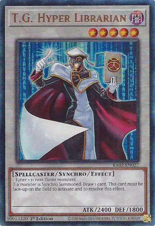 T.G. Hyper Librarian (PUR) [RA02-EN027] Prismatic Ultimate Rare - Yugioh Cards For Your TCG Needs!
