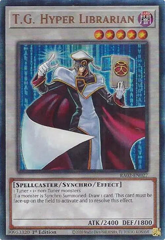 T.G. Hyper Librarian (PUR) [RA02-EN027] Prismatic Ultimate Rare - Yugioh Cards For Your TCG Needs!