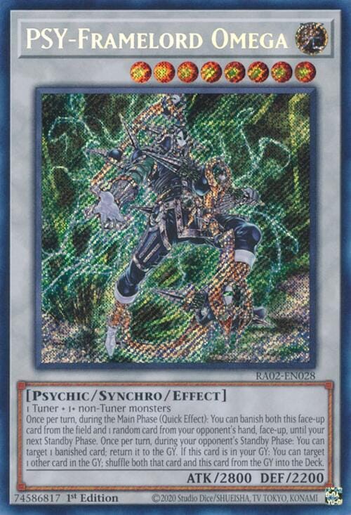 PSY-Framelord Omega (Secret Rare) [RA02-EN028] Secret Rare - Yugioh Cards For Your TCG Needs!