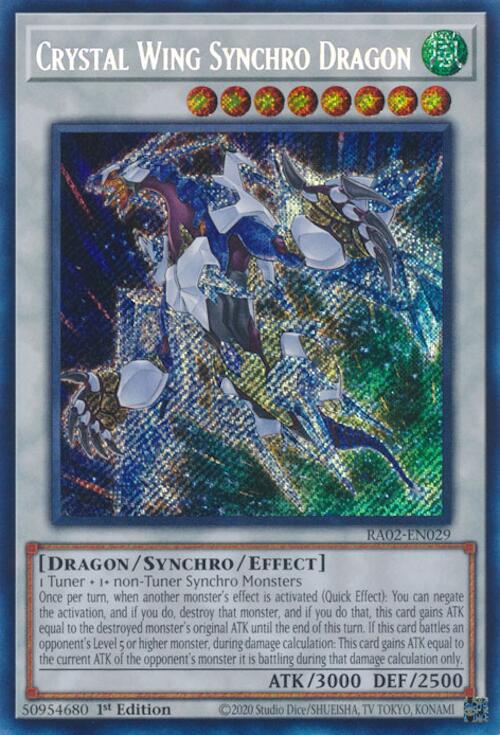 Crystal Wing Synchro Dragon (Secret Rare) [RA02-EN029] Secret Rare - Yugioh Cards For Your TCG Needs!