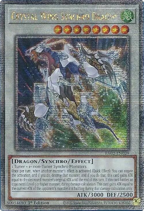 Crystal Wing Synchro Dragon (Quarter Century Secret Rare) [RA02-EN029] - Yugioh Cards For Your TCG Needs!