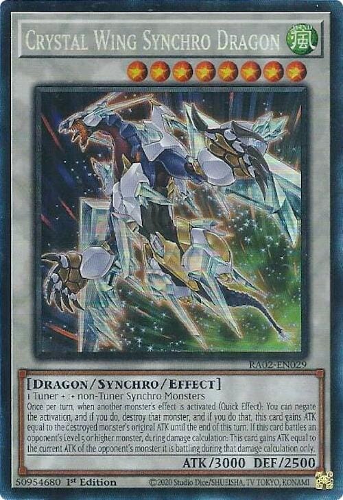 Crystal Wing Synchro Dragon (PCR) [RA02-EN029] Prismatic Collector's Rare - Yugioh Cards For Your TCG Needs!