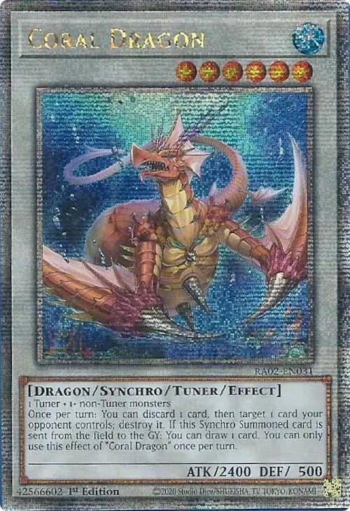 Coral Dragon (Quarter Century Secret Rare) [RA02-EN031 - Yugioh Cards For Your TCG Needs!