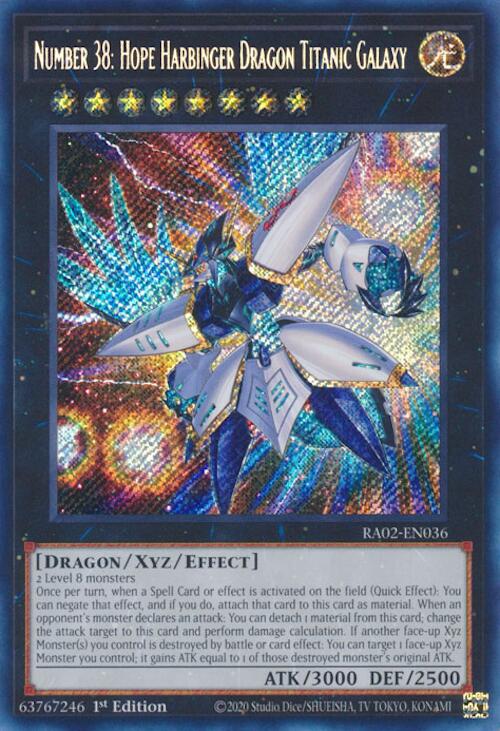 Number 38: Hope Harbinger Dragon Titanic Galaxy (Secret Rare) [RA02-EN036] Secret Rare - Yugioh Cards For Your TCG Needs!